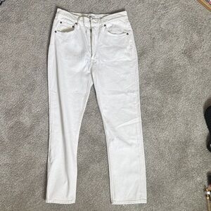 Agolde Crisp White Denim Pants